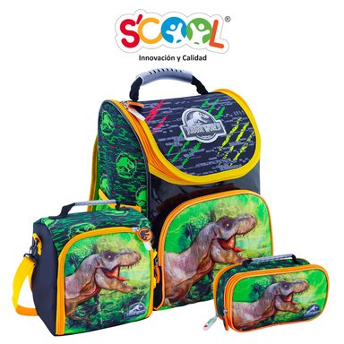 SET MOCHILA PICK SCOOL JURASSIC WORLD