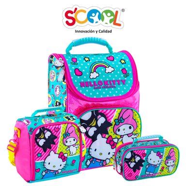 SET MOCHILA PICK SCOOL MAGIC HELLO KITTY Y FRIENDS
