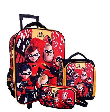 SET MALETA SCOOL OFICIO 3D LOS INCREIBLES