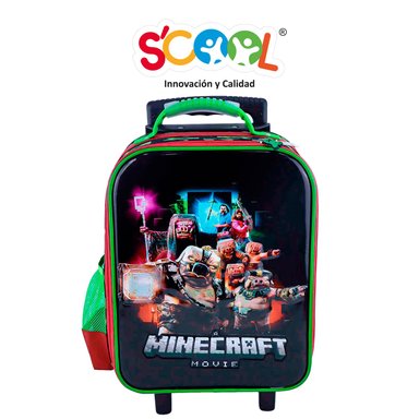 SET MALETA GDE SCOOL MAGIC 3D METALIC MINECRAFT - 2
