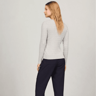 SUETER PARA MUJER TOMMY HILFIGER DE PUNTO TRANZADO PLOMO - 3