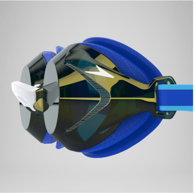 LENTES PARA NATACION SPEEDO VANQUISHER 3.0 MIRROR JR BLUE - 3