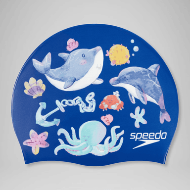 GORRO PARA NATACION SPEEDO JUNIOR DIGITAL PRINT SEA BLUE