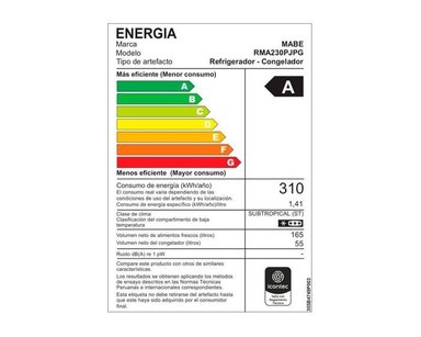 REFRIGERADORA ELECTROLUX TOP FREEZER NO FROST 220 LTS NETOS GRAFITO MABE RMA230PJPG - 6