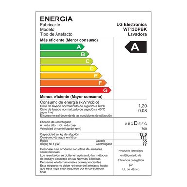 LAVADORA LG 13KG SUPERIOR SMART MOTION INVERTER CARGA WT13DPBK - 6