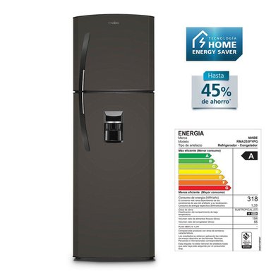 REFRIGERADORA NO FROST 239 LTS NETOS GRAFITO MABE - RMA255FYPG