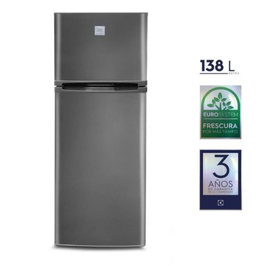 REFRIGERADORA ELECTROLUX ERT18G2HNI TOP FREEZER FROST 2 PUERTAS 138LTS GRIS - 2