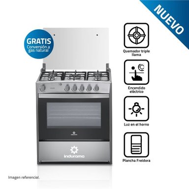 COCINA INDURAMA CANTABRIA GLP CROMA 5 HORNILLAS