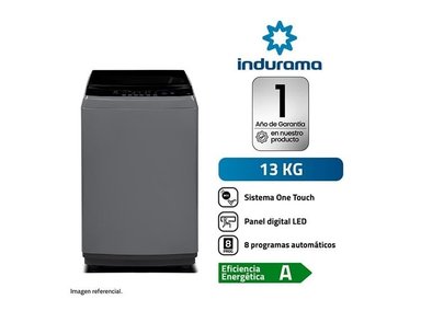 LAVADORA INDURAMA 13KG CARGA SUPERIOR LRI-13DGR ANTIENREDO