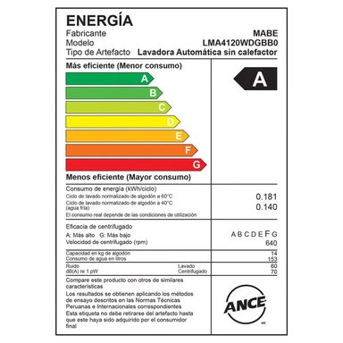 LAVADORA MABE 14KG CARGA SUPERIOR LMA4120WDGBB0 AUTOMÁTICA DIAMOND GRAY - 6