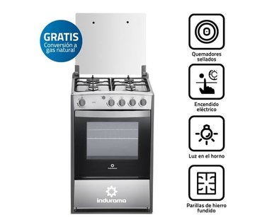 COCINA INDURAMA DE PIE 4 HORNILLAS VIENA