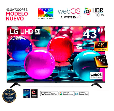 TELEVISOR LG 43 PULG ULTRA HD 4K AI THINQ 43UA7300
