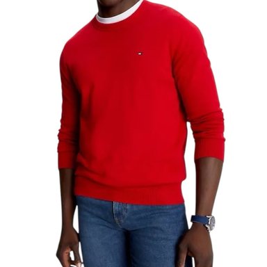 TOMMY HILFIGER
SUÉTER DE CUELLO REDONDO CON LOGOTIPO SÓLIDO - 1
