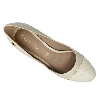 ZAPATOS VESTIR MUJER CALIMOD FEMME CUERO BEIGE - 3