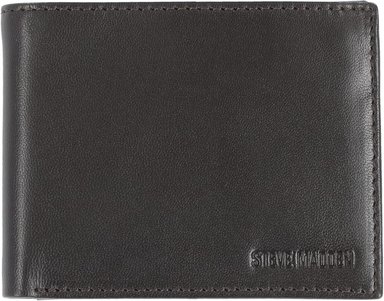 STEVE MADDEN CARTERA DELGADA DE CUERO PARA HOMBRE CON BOLSILLOS ABATIBLES