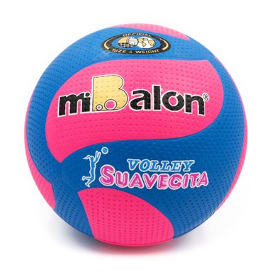PELOTA VOLEY MIBALÓN SPIRAL AZUL FUCSIA