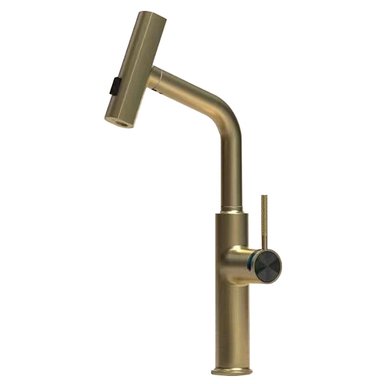LLAVE HILIVING GMD-LS3 GRIFERIA MONOMANDO DORADO GOLD COCINA CON 3 TIPOS CHORRO