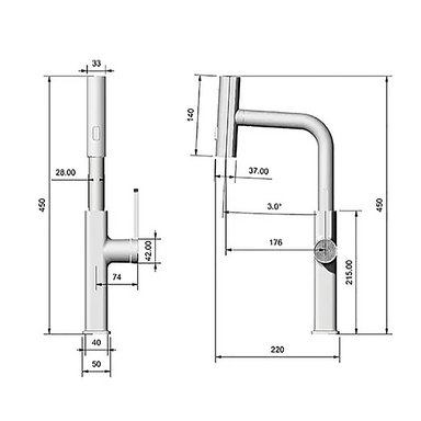 LLAVE HILIVING GMD-LS3 GRIFERIA MONOMANDO DORADO GOLD COCINA CON 3 TIPOS CHORRO - 6