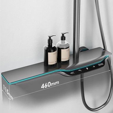 COLUMNA DUCHA HILIVING SD-SPH5 GRIS 5 MULTICHORROS TECLAS PANTALLA DIGITAL LED 126 CM - 4