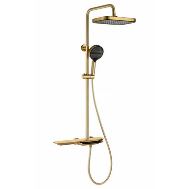 COLUMNA DUCHA HILIVING SD-SPH5-G DORADA 5 MULTICHORROS TECLAS PANTALLA DIGITAL LED 126 CM