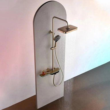COLUMNA DUCHA HILIVING SD-SPH5-G DORADA 5 MULTICHORROS TECLAS PANTALLA DIGITAL LED 126 CM - 2