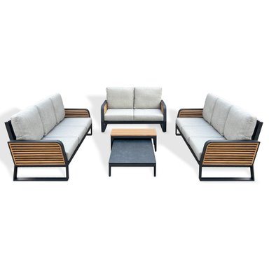 JUEGO TERRAZA HILIVING JST-LEAF-8 SALA 8 PERSONAS MADERA