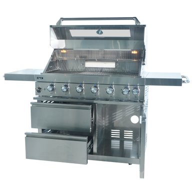 PARRILLA A GAS MULTICOCCION DE 7 QUEMADORES CON QUEMADOR INFRARROJO Y GABINETE BAJO - 2