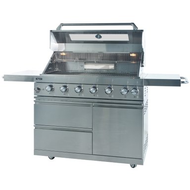 PARRILLA A GAS MULTICOCCION DE 7 QUEMADORES CON QUEMADOR INFRARROJO Y GABINETE BAJO - 3