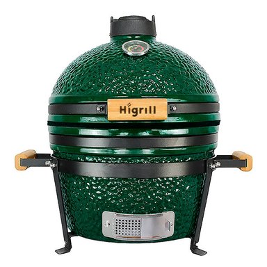 KAMADO 16' VERDE CLASICO STONE PARA SOBRE-MESADA CON SOPORTE, FUNDA Y HERRAMIENTAS