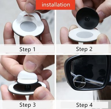 ESPEJO RETROVISOR AUXILIAR PUNTO CIEGO 360 GRADOS - 6