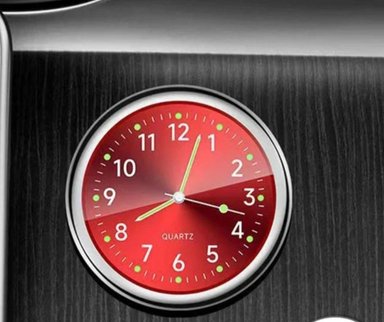 RELOJ CUARZO INTERIOR AUTO ROJO