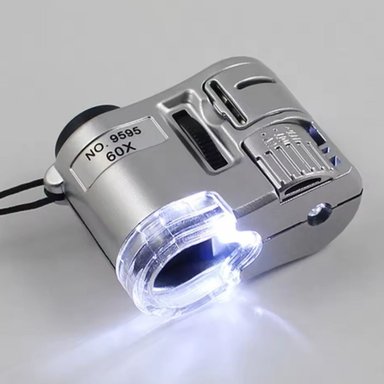 LUPA PORTÁTIL DE MANO 60X - DETECTOR DE BILLETE FALSO