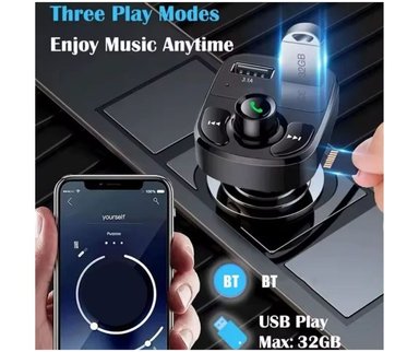 ADAPTADOR BLUETOOTH 5.0 PARA AUTO + CARGADOR USB DUAL - 2