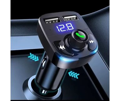 ADAPTADOR BLUETOOTH 5.0 PARA AUTO + CARGADOR USB DUAL - 4
