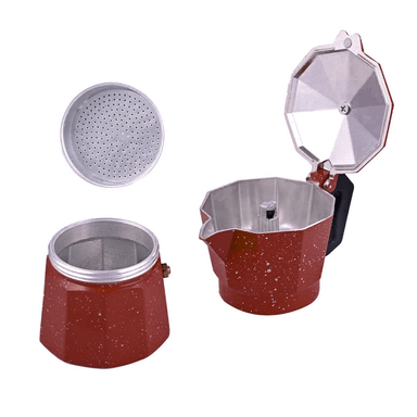 CAFETERA ITALIANA CFTR-NGRT EXPRESSO MOKA 6 TAZAS COLOR ROJO 300ML - 2