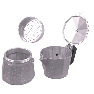 CAFETERA ITALIANA CFTR-NGRT EXPRESSO MOKA 6 TAZAS COLOR PLOMO 300ML - 2