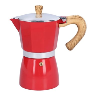 CAFETERA MOKA ITALIANA ESPRESSO DE 6 TAZAS - 300 ML ROJO