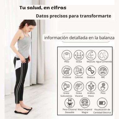 BALANZA OEM DIGITAL SMART BLUETOOTH COLOR ROSA BLZ-BLTH-NGR 180 KG - 4