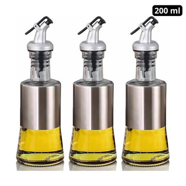 ACITERO PENTHA VIDRIO GRIS ACEITERO FRASCO DISPENSADOR ESPECIERO PACK X3
