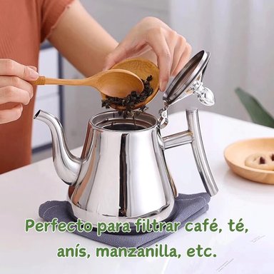 CAFETERA TETERA 1.5L CON FILTRO DE ACERO INOXIDABLE - 2