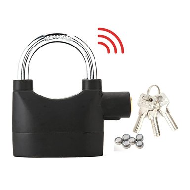 CANDADO DE SEGURIDAD CON ALARMA SONORA PARA MOTOS, BICICLETAS Y MÁS