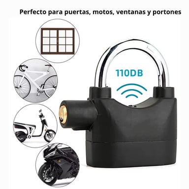 CANDADO DE SEGURIDAD CON ALARMA SONORA PARA MOTOS, BICICLETAS Y MÁS - 2
