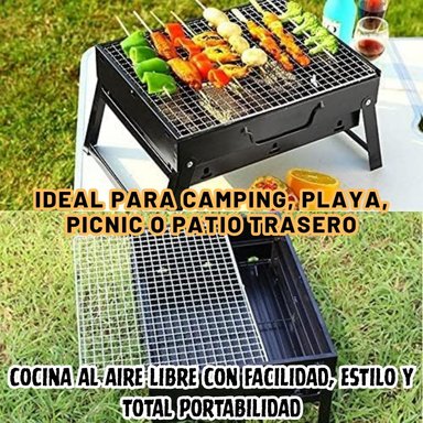 PARRILLA A CARBÓN PLEGABLE Y PORTÁTIL IDEAL PARA PICNIC - 2