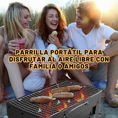 PARRILLA A CARBÓN PLEGABLE Y PORTÁTIL IDEAL PARA PICNIC - 4