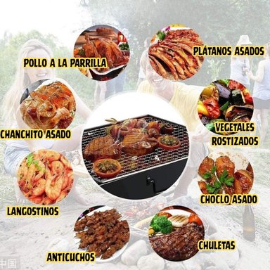 PARRILLA A CARBÓN PLEGABLE Y PORTÁTIL IDEAL PARA PICNIC - 6