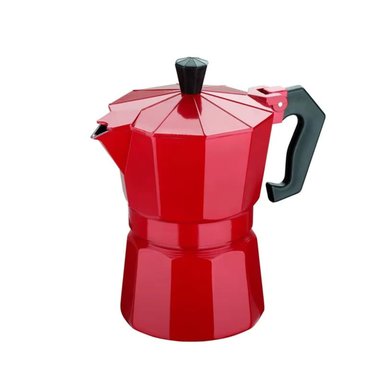 CAFETERA MOKA ITALIANA, CAFÉ ESPRESSO 2 TAZAS - 100ML ROJO