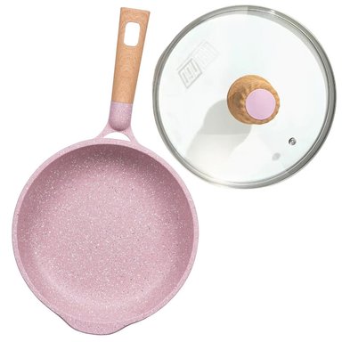 SARTÉN ANTIADHERENTE CON TAPA - MGC N° 24 COLOR ROSA