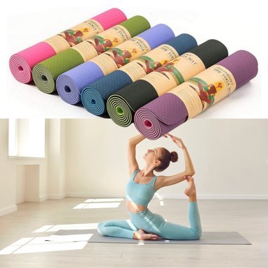 MAT YOGA ANTIDESLIZANTE BICOLOR ECOLÓGICO 6 MM LIGERO