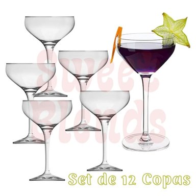 SET COPA MARTINI 340ML NADIR MISTIC 12 COPAS GRANDE BRASIL
