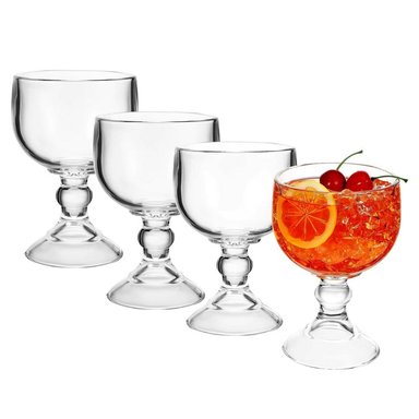 COPA CHABELA 620ML 4 COPAS CRISA VIDRIO RESISTENTE MULTIUSO